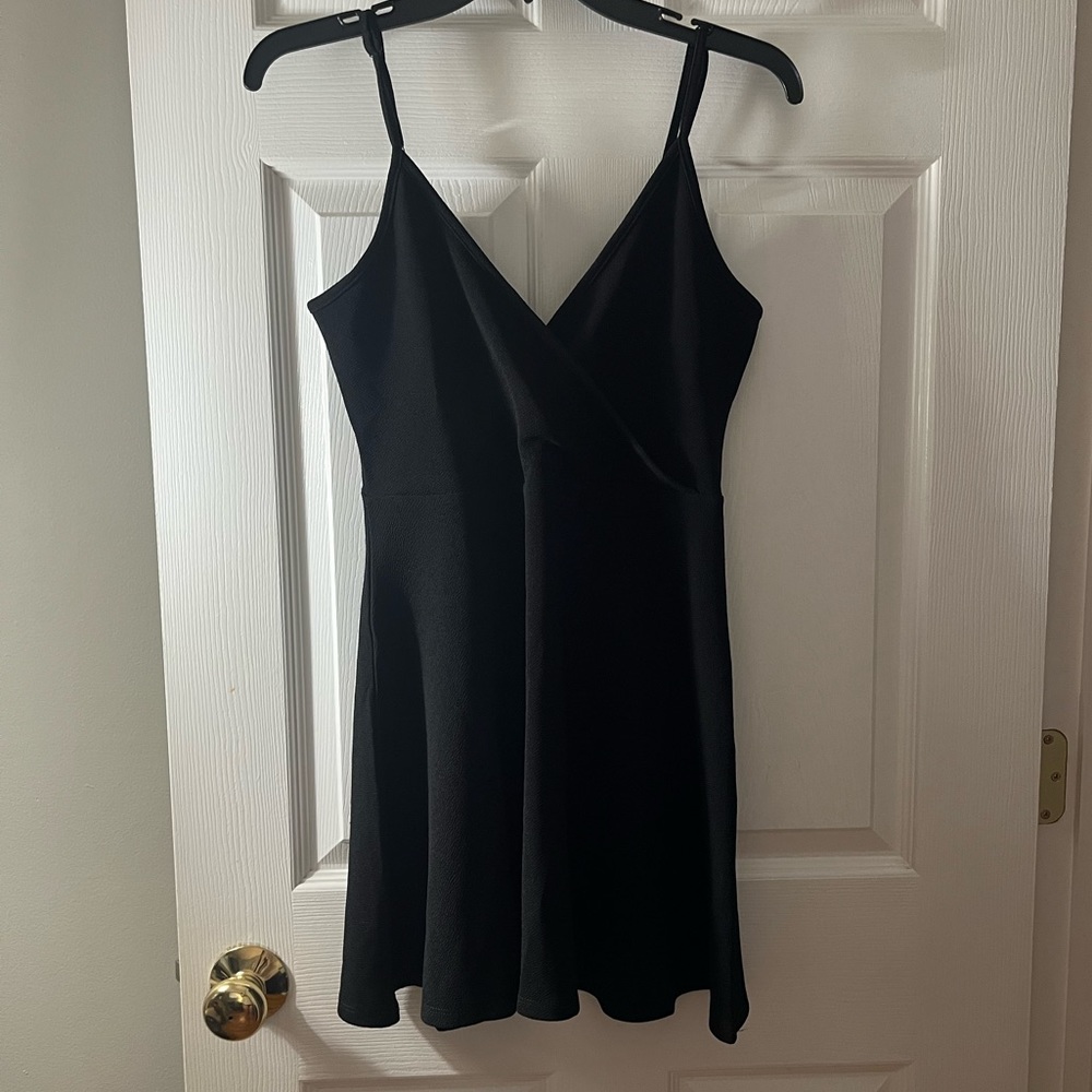 Black strapless dress
